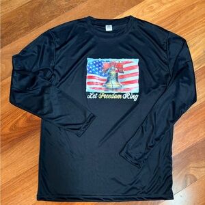 Armored Black 'Let Freedom Ring' Long Sleeve Tee NWOT